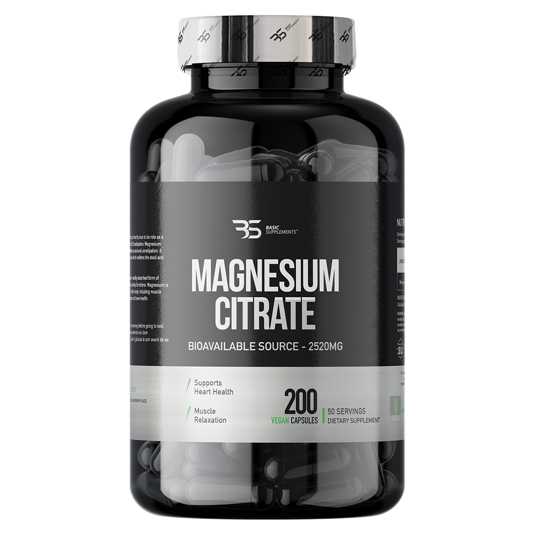 Magnezijum Citrate PRO 200 veganskih kapsula Basic Supplements