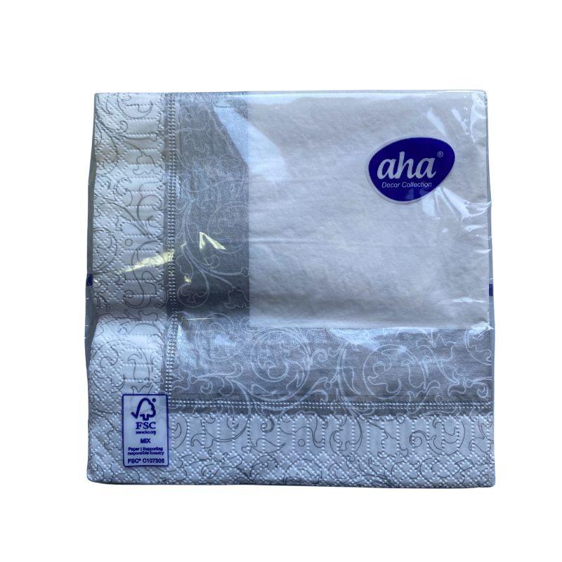 AHA Salvete Bela-Srebrna – Troslojne, 20 Komada (33x33 cm)