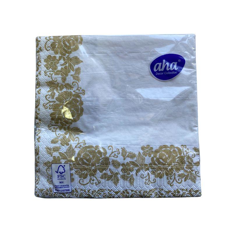 AHA Salvete Bela-Zlatna – Troslojne, 20 Komada (33x33 cm)