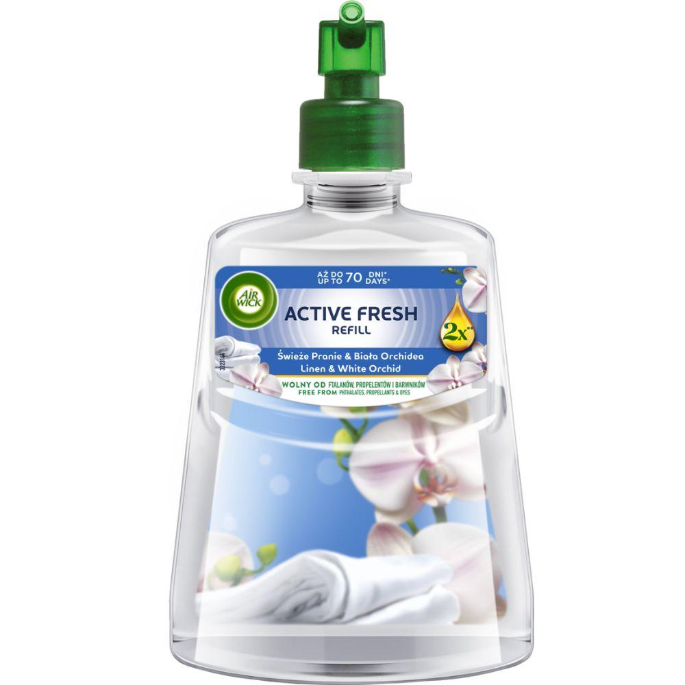 Air Wick Active Fresh dopuna Linen & White Orchid 228 ml