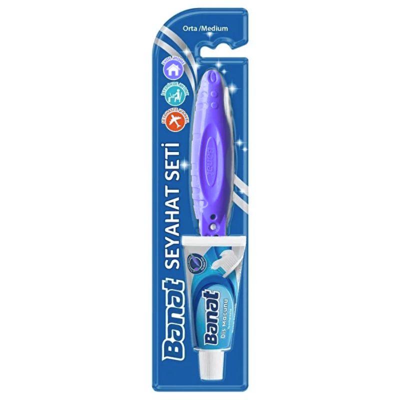 Banat Travel Pocket Set – Sklopiva četkica za zube + pasta 15ml