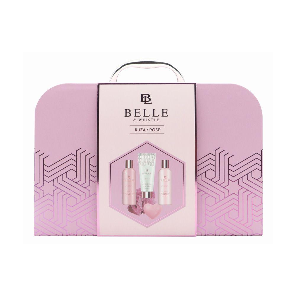 BELLE Kofer Ruža Poklon Set za Negu i Kupanje 5/1