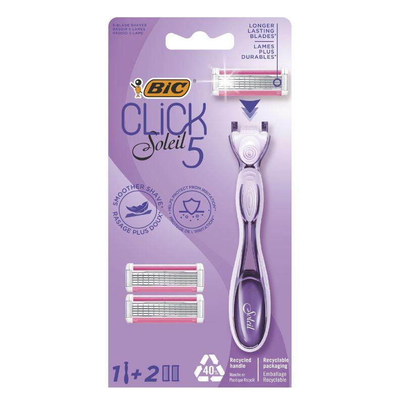 BIC Click5 Soleil – Ženski brijač sistem (Ručica + 2 dopune)