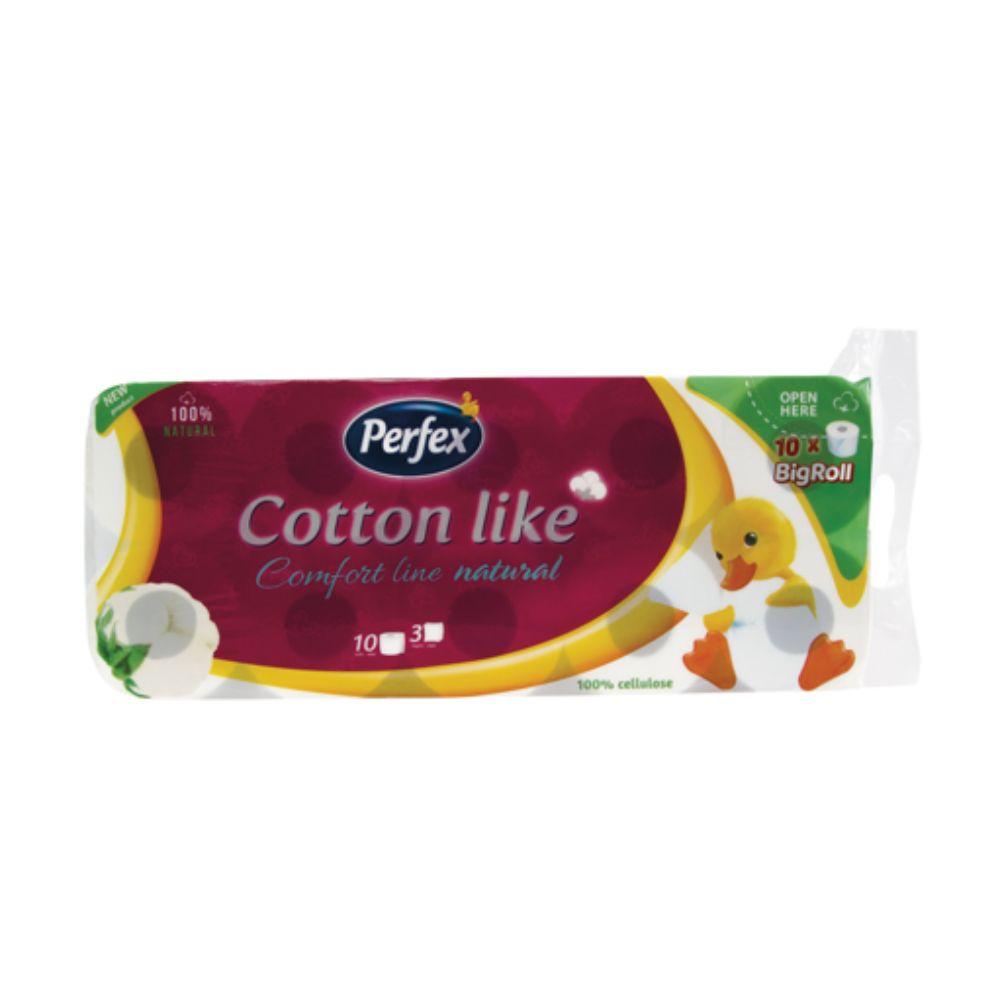 Boni Perfex Cotton Like toaletni papir troslojni 10 rolni