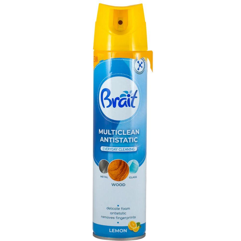 Brait Multiclean Antistatic sprej za nameštaj Lemon 300 ml