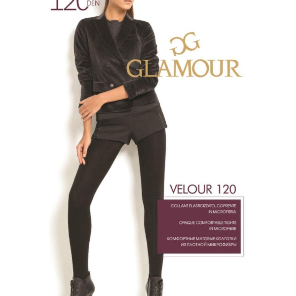 Čarape Glamour Velour 120 den 3-M NERO
