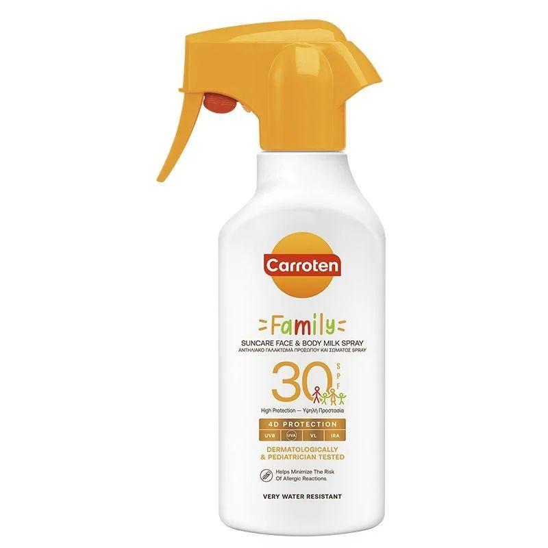 Carroten porodično mleko u spreju SPF30 – zaštita za celu porodicu 270ml