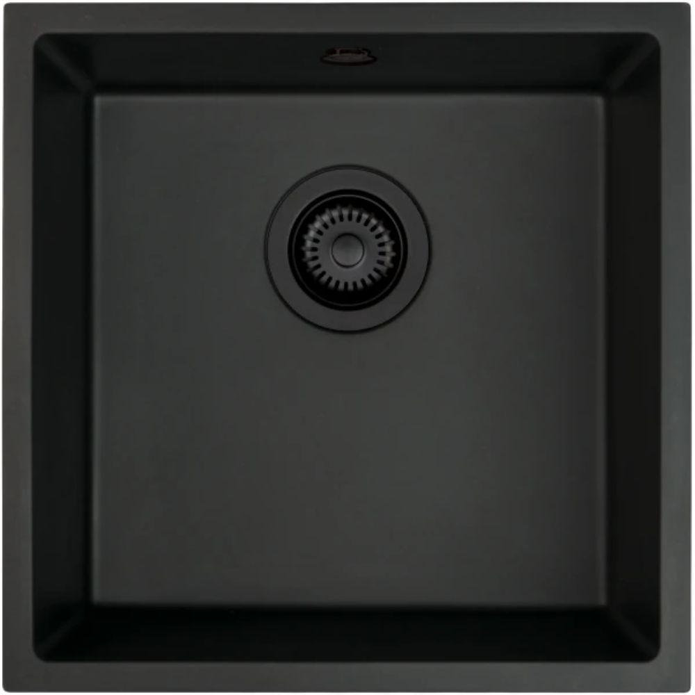 Deante Corda ZQA N10A – crna granitna sudopera, podgradna montaža, 44 cm, Space Saver sifon