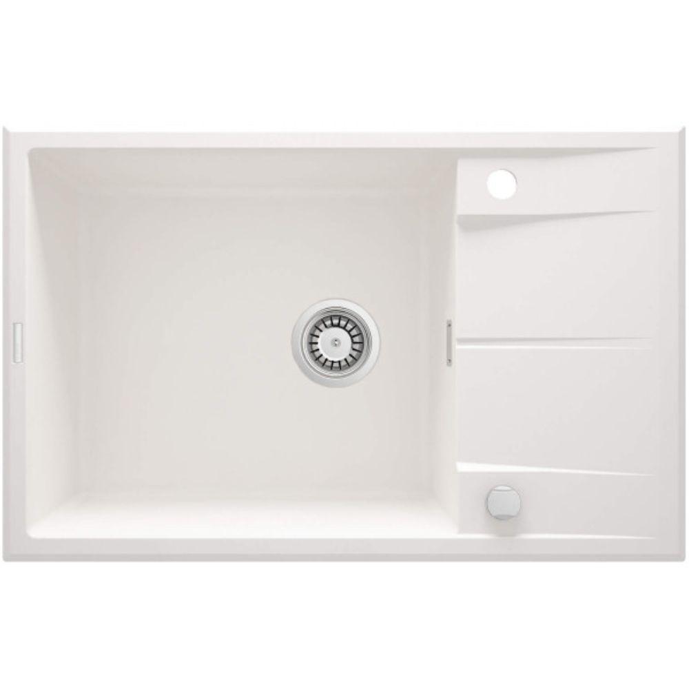 Deante Eridan ZQE A11B – granitna sudopera 78 cm, alabaster, daljinski podizač