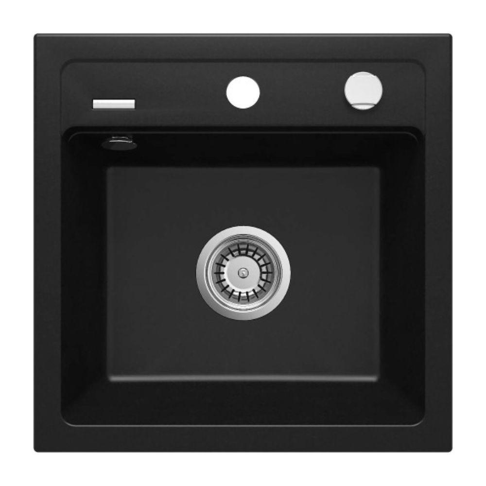 Deante sudopera Zorba 44/N ZQZ N103 – granitna, crna, 1 korito, 44 x 44 cm