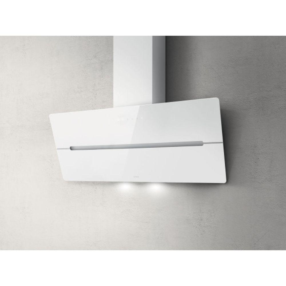Elica Wise WH/A/90 – dekorativni zidni aspirator 90 cm, bela boja, LED osvetljenje, 691 m³/h
