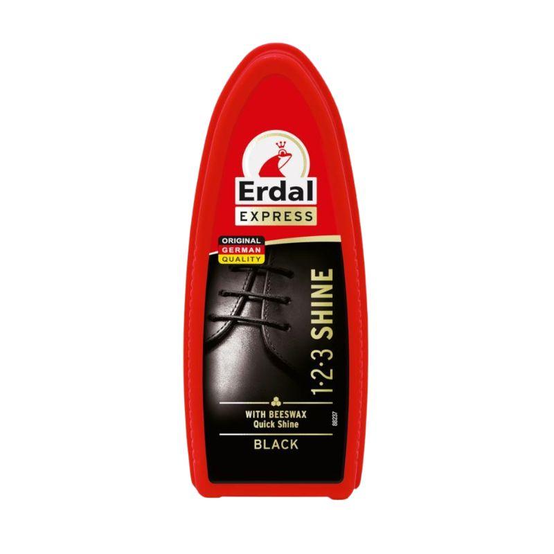 Erdal 1-2-3 Shine Sunđer za Sjaj Obuće Crni - 40 ml