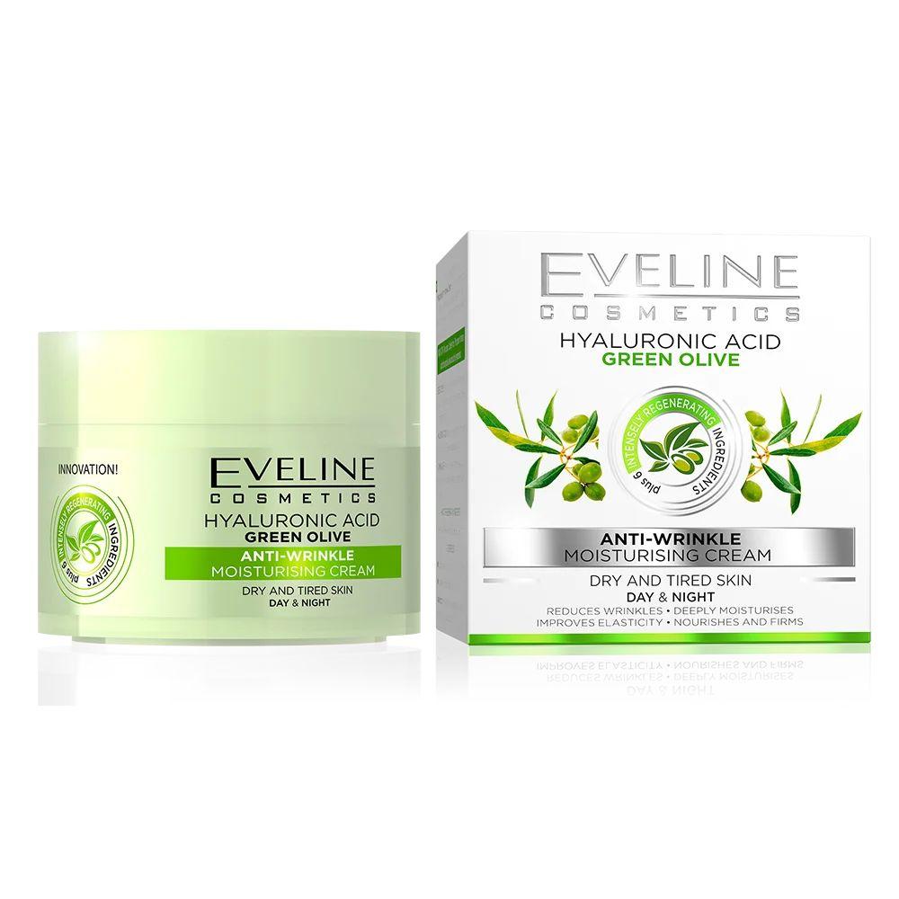 Eveline +6 hidratantna krema protiv bora zelena maslina – za dan i noć, 50 ml