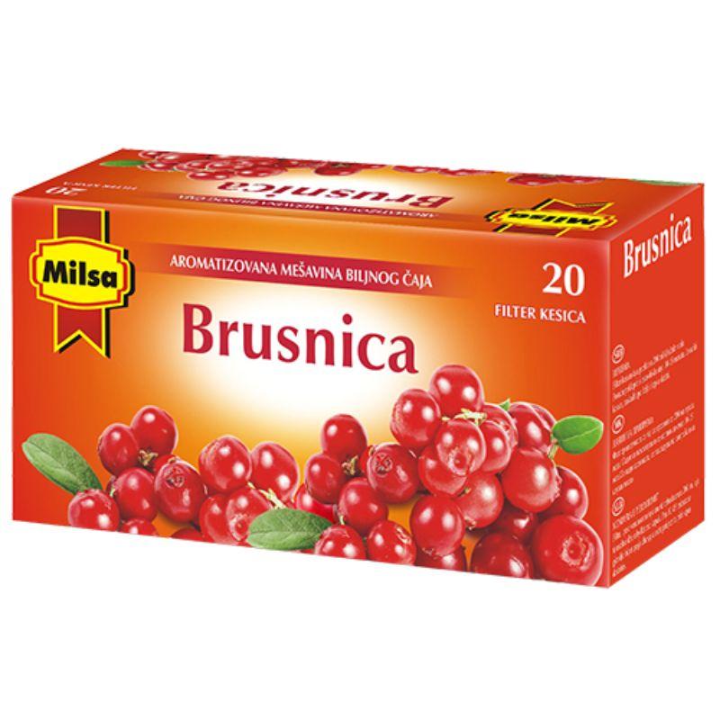 Filter čaj brusnica – 40 g, osvežavajući voćni napitak sa prirodnim sastojcima
