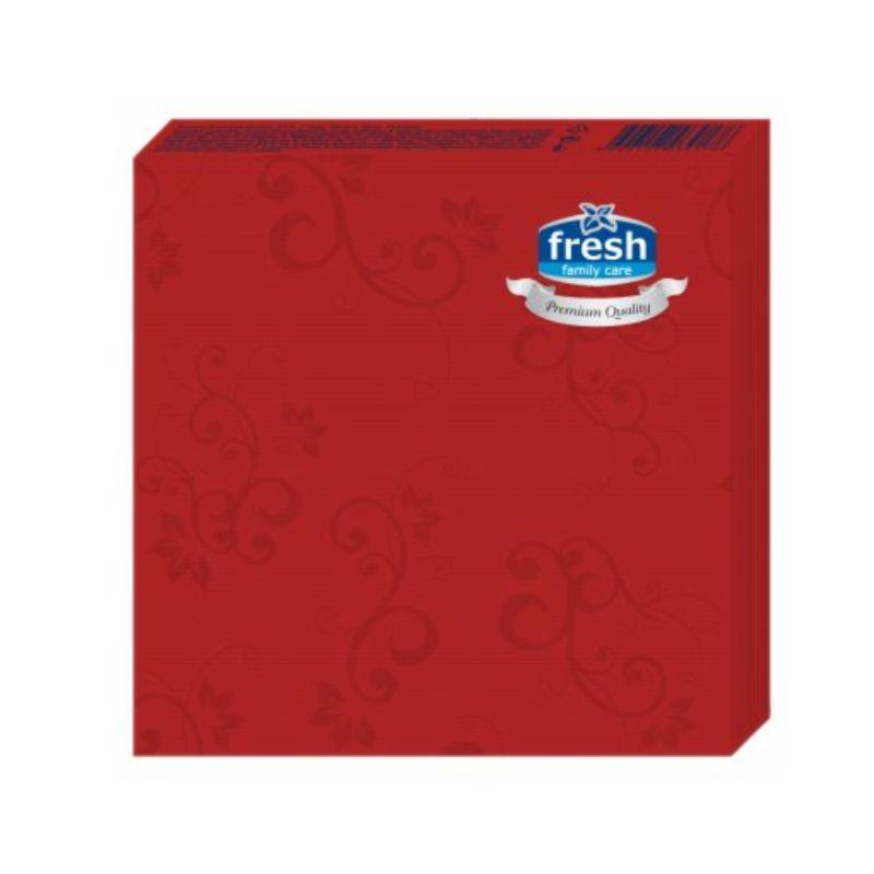 Fresh Premium Salvete Dekorativne Crvena – Dvoslojne, 25 Komada (38x38 cm)