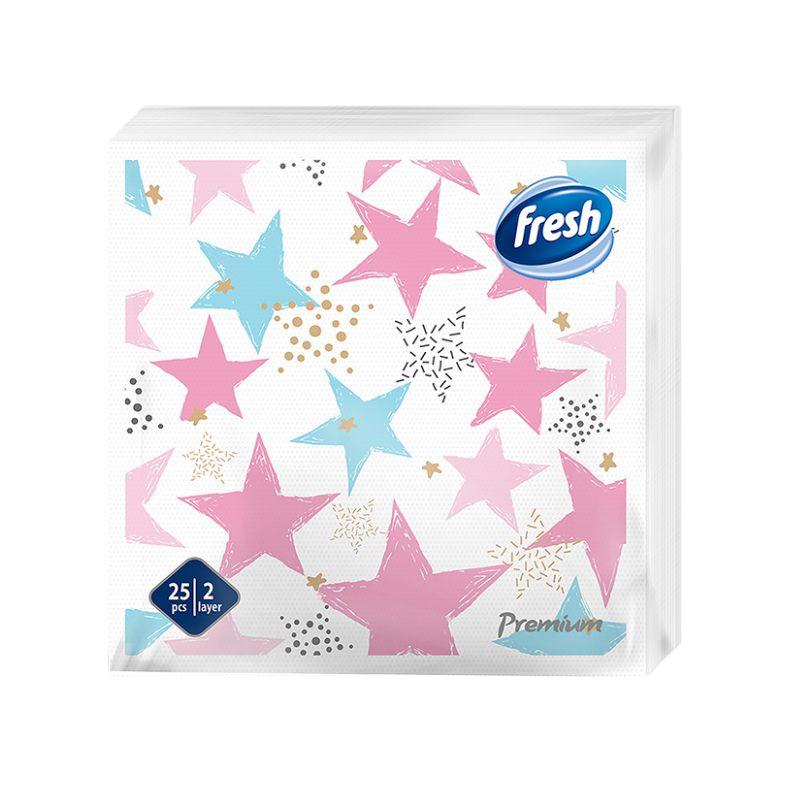 Fresh Premium Salvete Dekorativne – Dvoslojne, 25 Komada (38x38 cm)