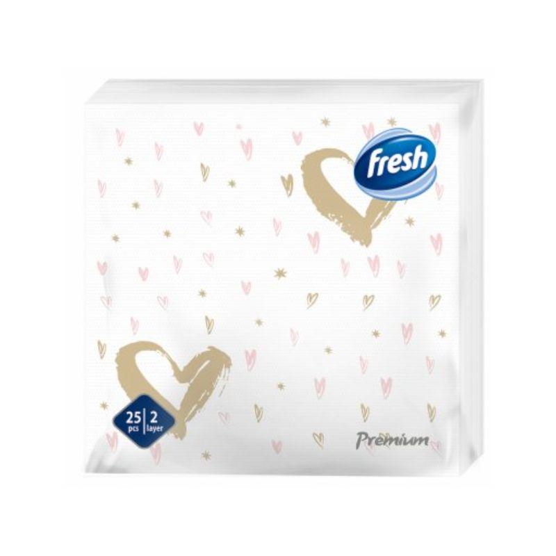 Fresh Premium Salvete Dekorativne – Dvoslojne, 25 Komada (38x38 cm)