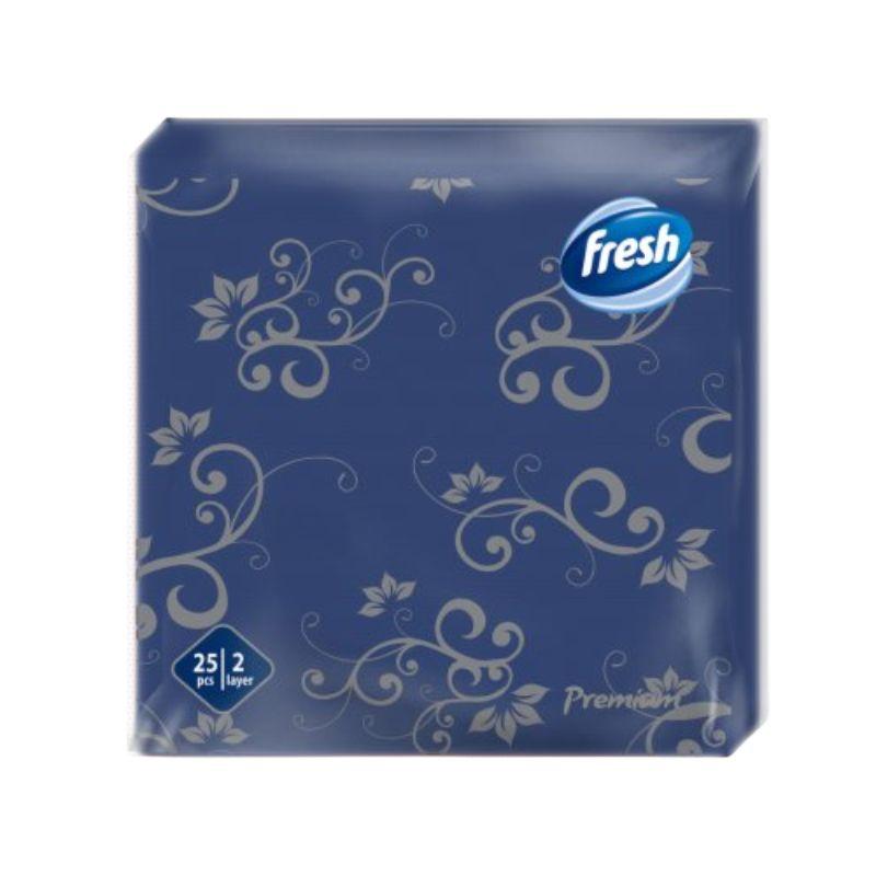Fresh Premium Salvete Dekorativne Teget – Dvoslojne, 25 Komada (38x38 cm)