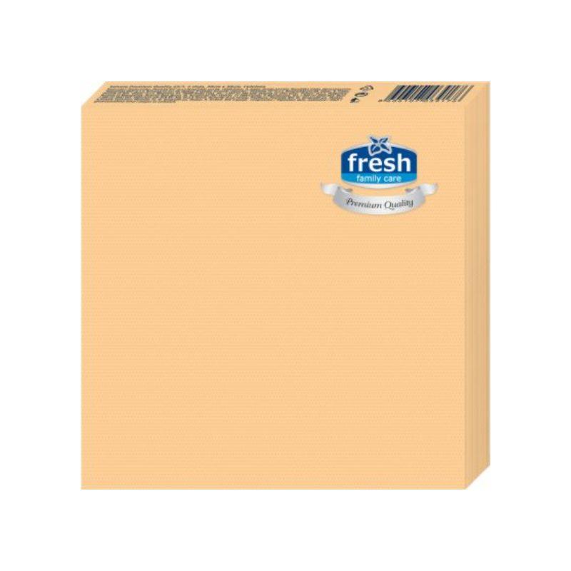 Fresh Premium Salvete – Žuta, Ljubičasta i Kajsija – Dvoslojne, 25 Komada (38x38 cm)