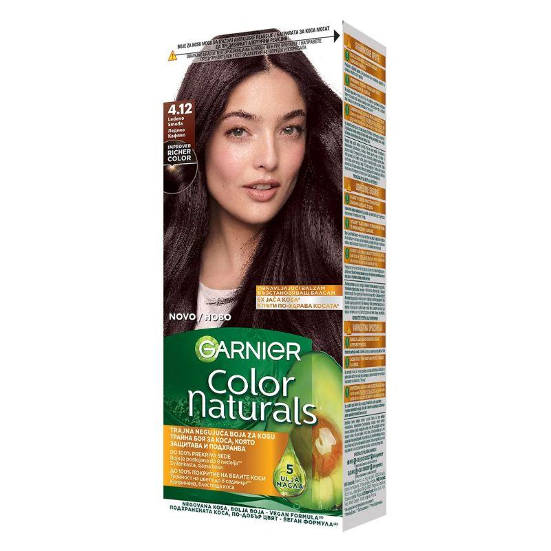 GARNIER Color Naturals Boja za kosu 4.12 - Hranljiva Krema za Bojenje
