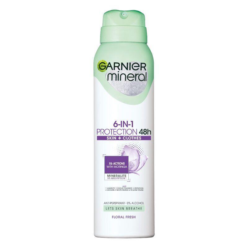 Garnier Mineral 6in1 Protection Dezodorans u Spreju – Skin + Clothes – Floral Fresh – 150ml