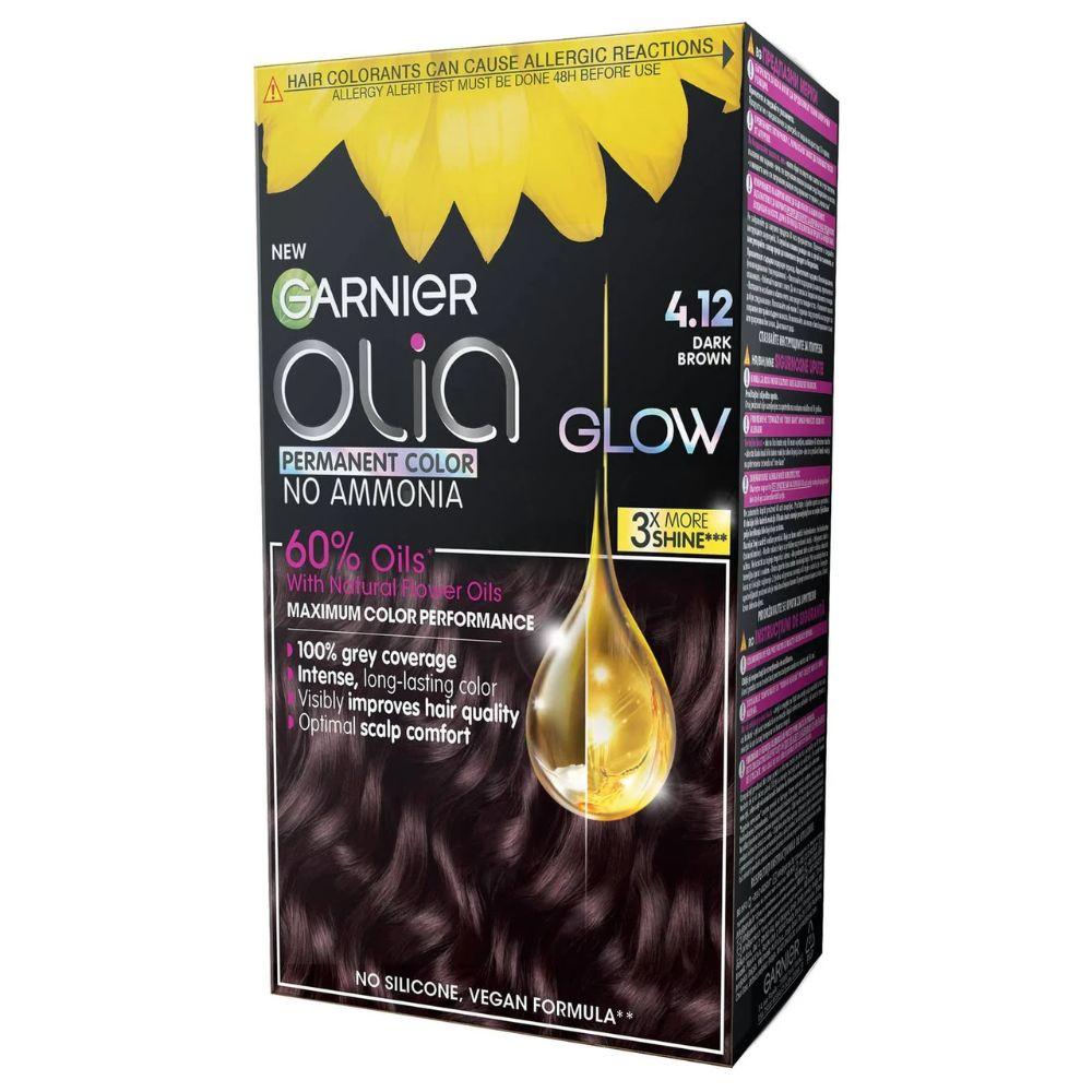 Garnier Olia Glow 4.12 – Tamno smeđa boja za kosu