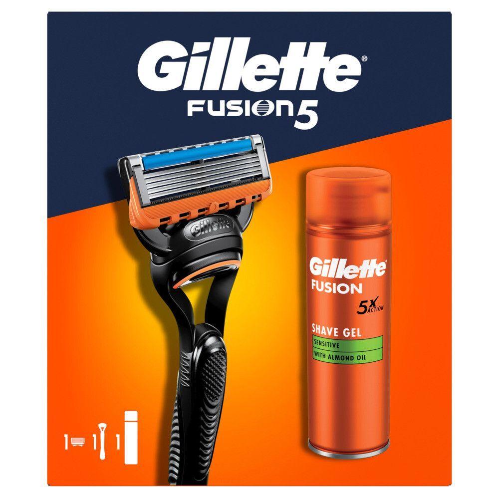 Gillette Fusion5 poklon set (aparat za brijanje + pena za brijanje)