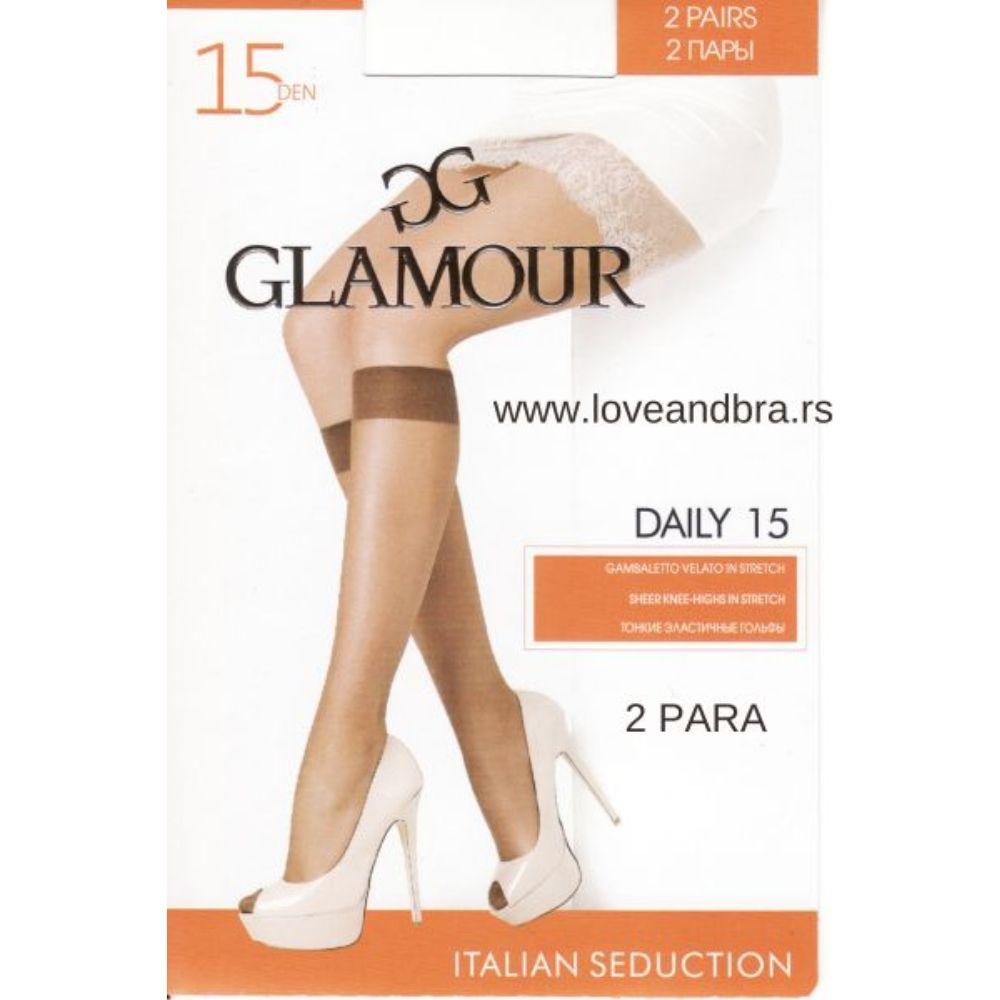 Glamour Daily 15 den dokolenice – crne, 2 para