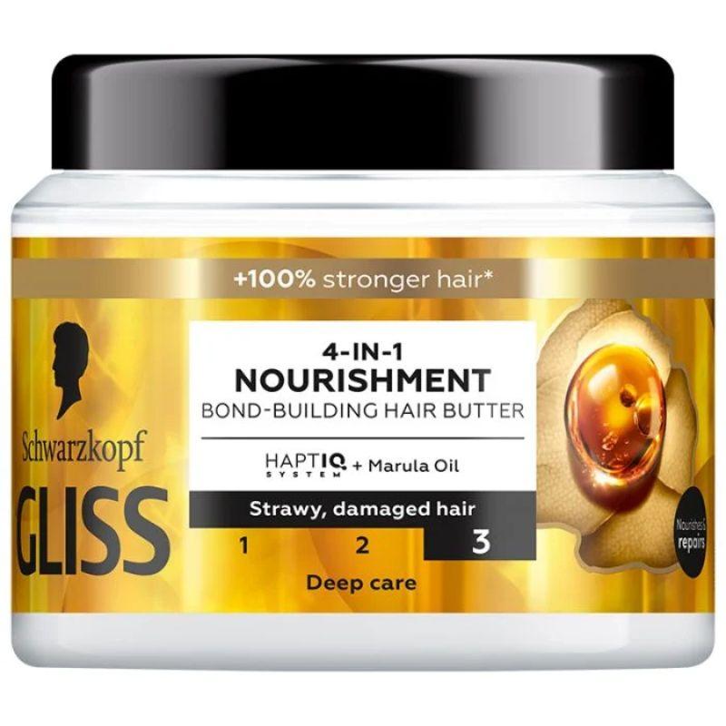 Gliss Nourish 4-u-1 maska za kosu – 400 ml, sa marula uljem i HaptIQ tehnologijom