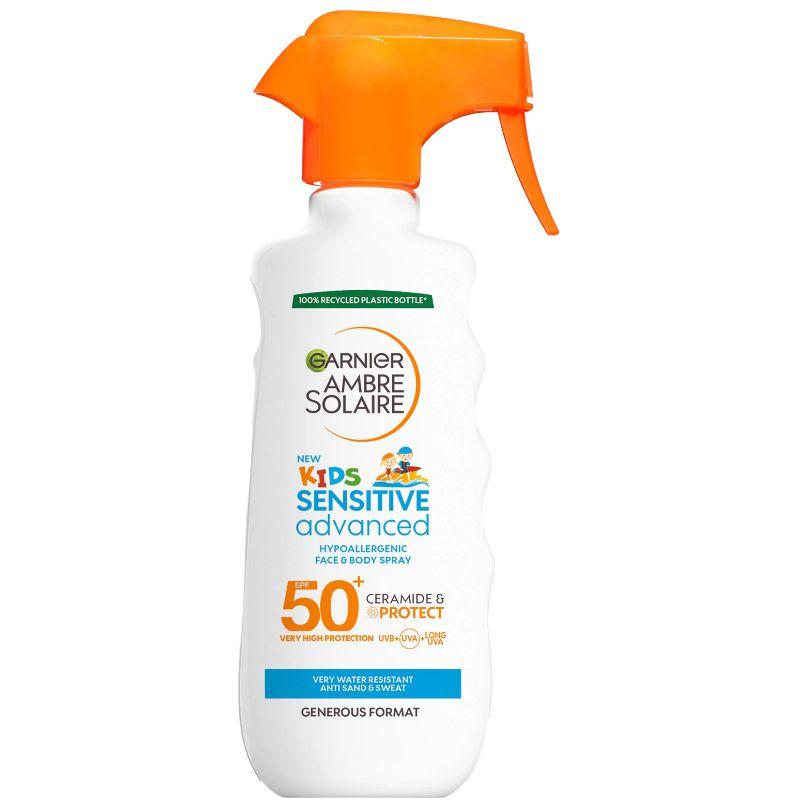 Krema za sunčanje Ambre Solaire Kids sensitive advanced sprej za decu SPF50+ 300ml Garnier 