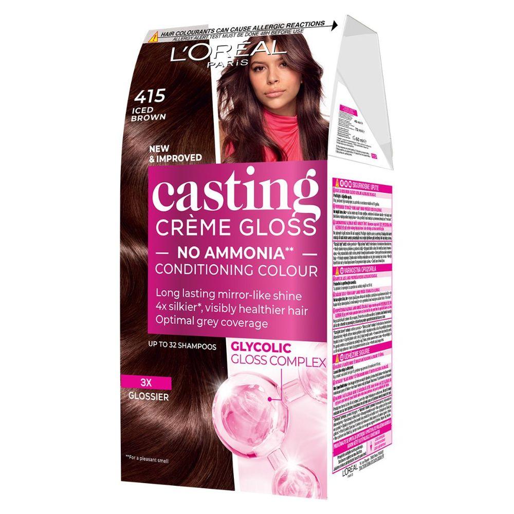 L'Oreal Paris Casting Creme Gloss boja za kosu 415 – ledeno smeđa