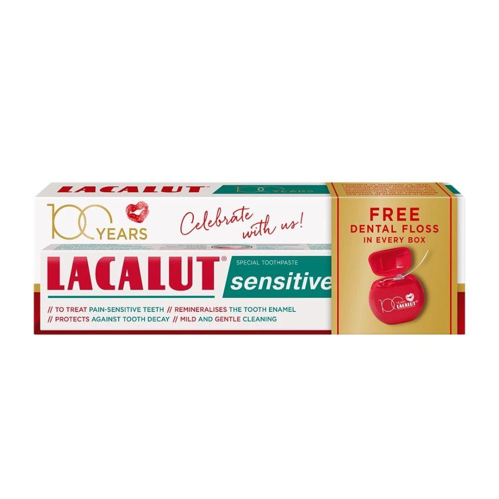 Lacalut Sensitive Pasta za Zube + Konac 75ml – Efikasna zaštita za osetljive zube