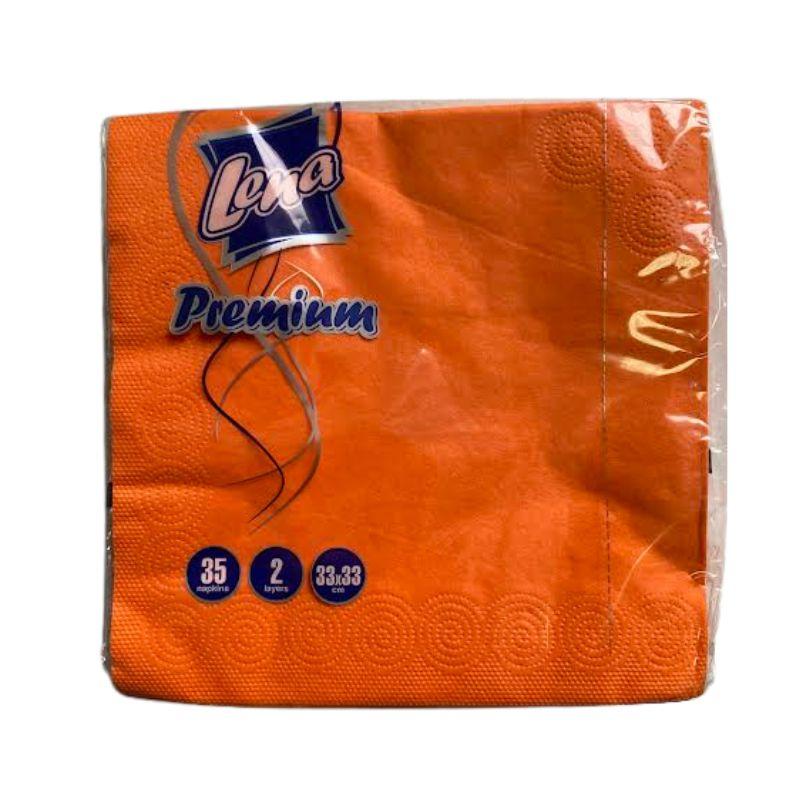 Lena Premium Salvete Narandžaste – Dvoslojne, 35 Komada (33x33 cm)