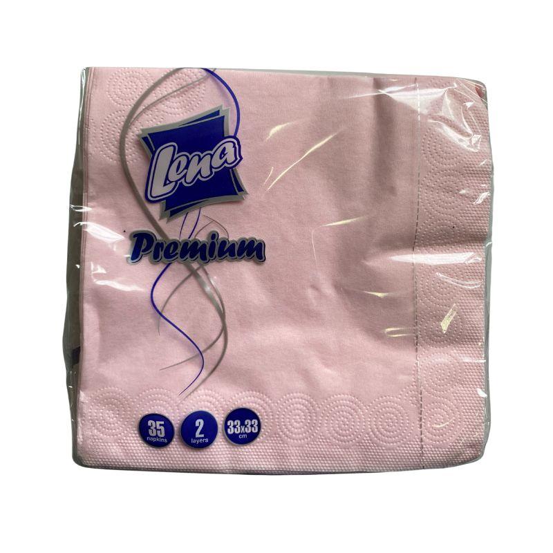 Lena Premium Salvete Roze – Dvoslojne, 35 Komada (33x33 cm)