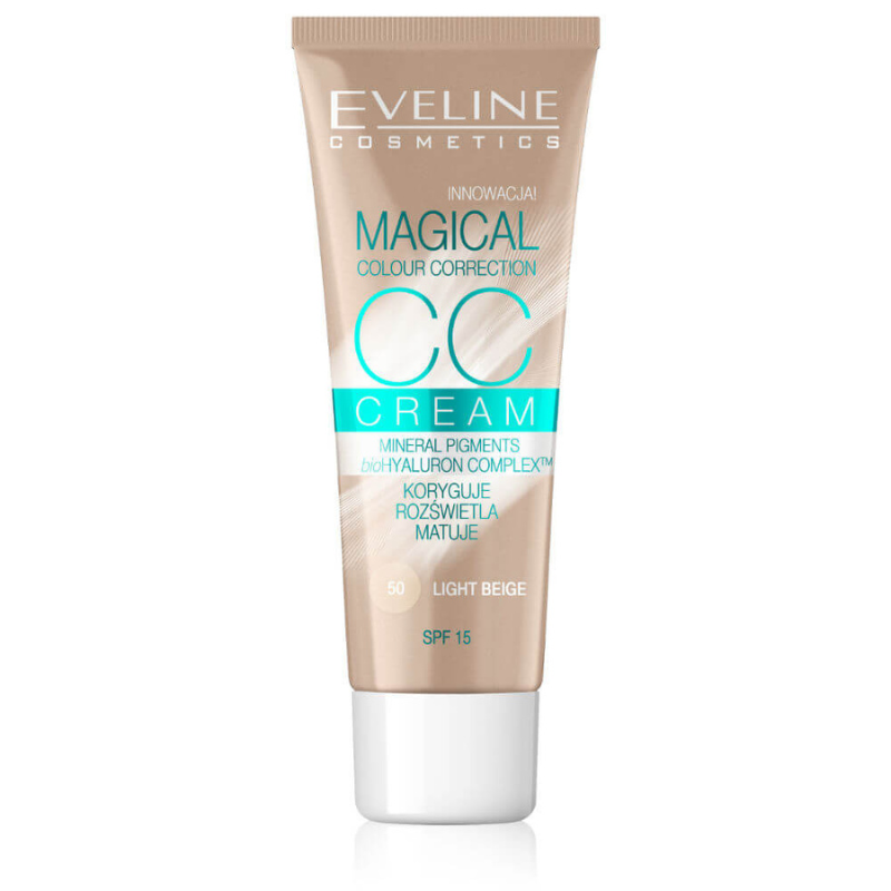 Eveline Magical Colour Correction CC krema SPF15 – 50 Light Beige 30ml