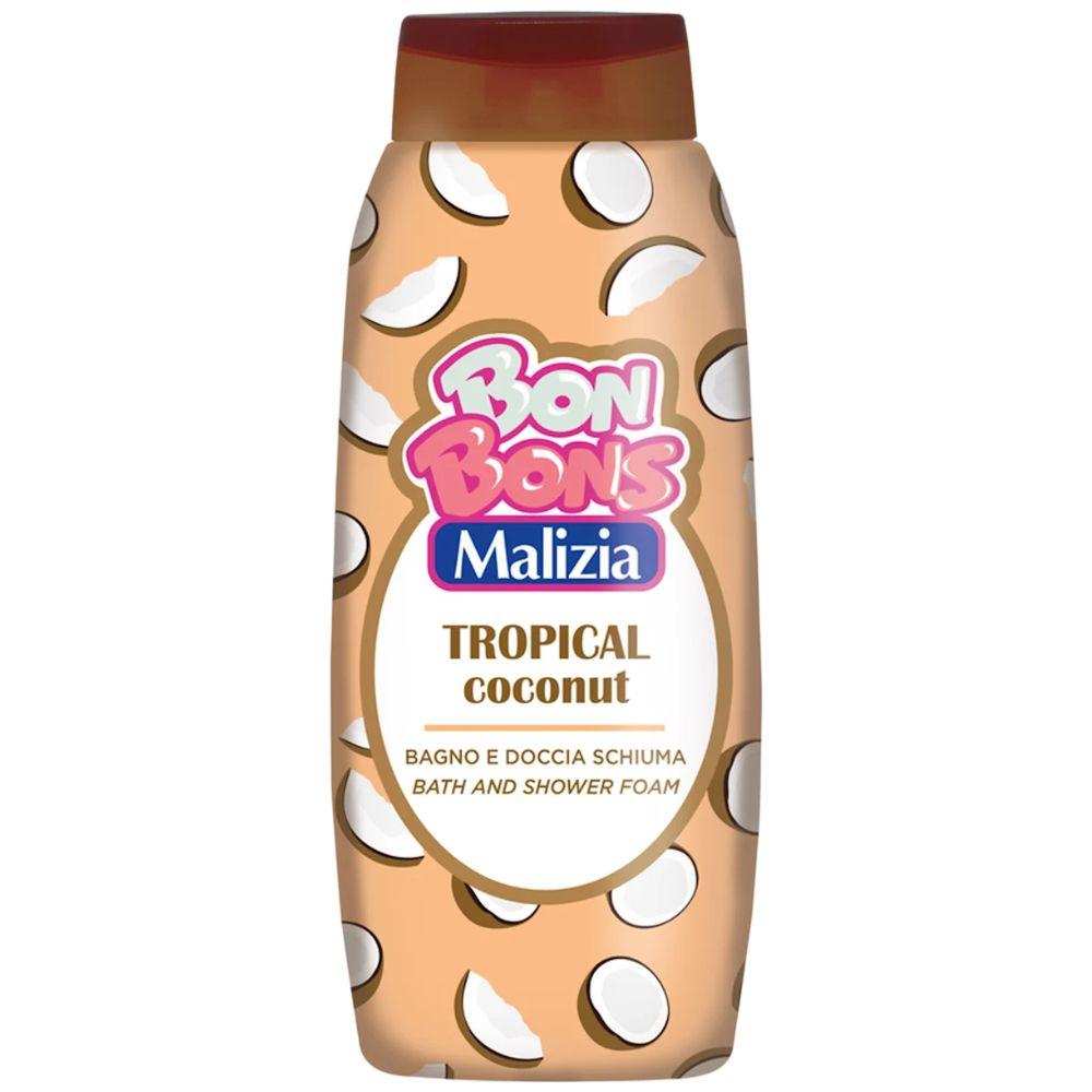 Malizia Bon Bons PENA ZA KUPANJE I TUŠIRANJE Tropical Coconut 500ml – Egzotičan miris kokosa za meku i hidriranu kožu