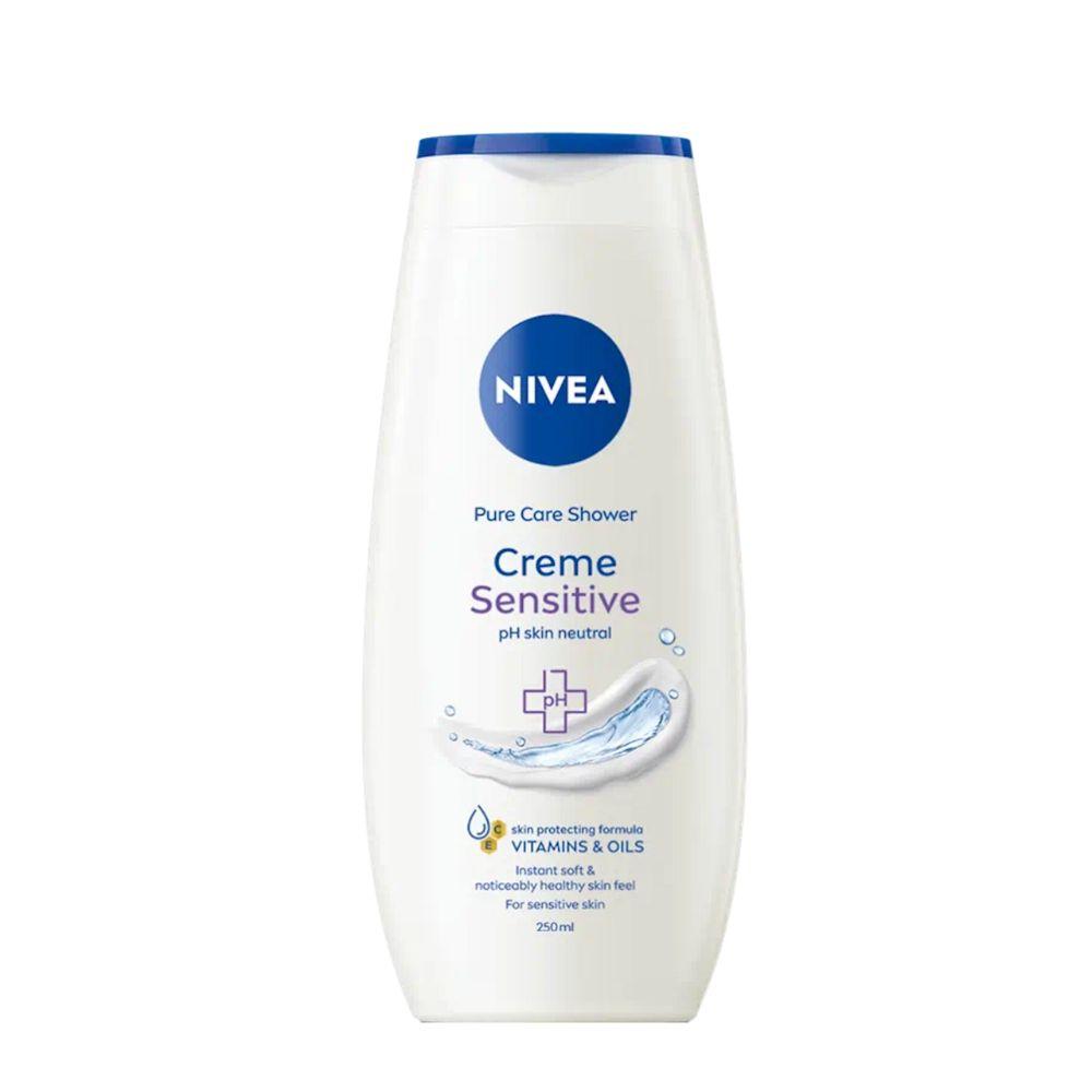 NIVEA Sensitive Shower Cream – Gentle Soap‑Free Shower Cream for Sensitive Skin – 250 ml