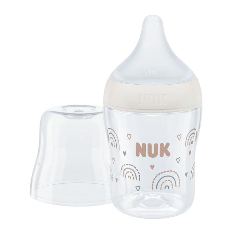 NUK Perfect Match ST Glass Bottle Rainbow – Staklena Bebi Flašica sa Indikatorom Temperature – 120ml