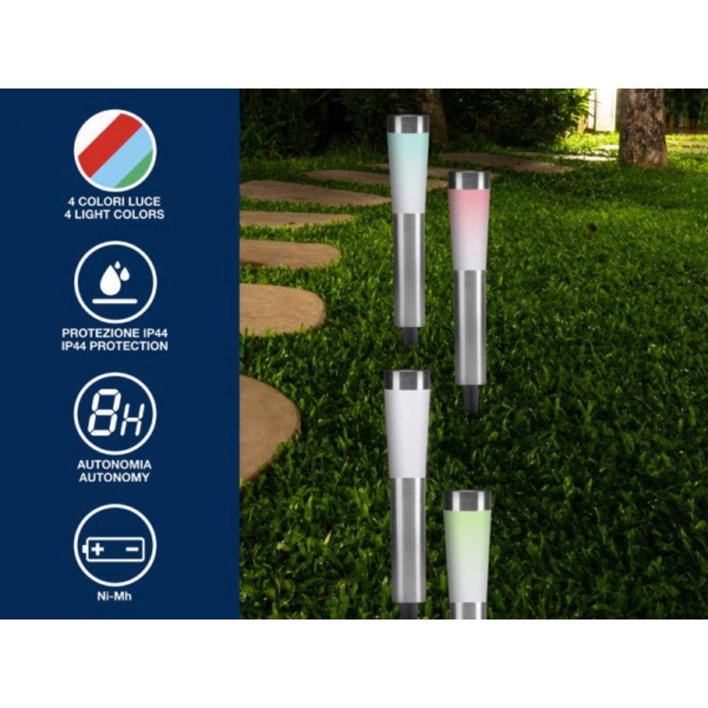 P207OUT002 Solar LED lampa za baštu i balkon – automatsko paljenje, promena boja, IP44