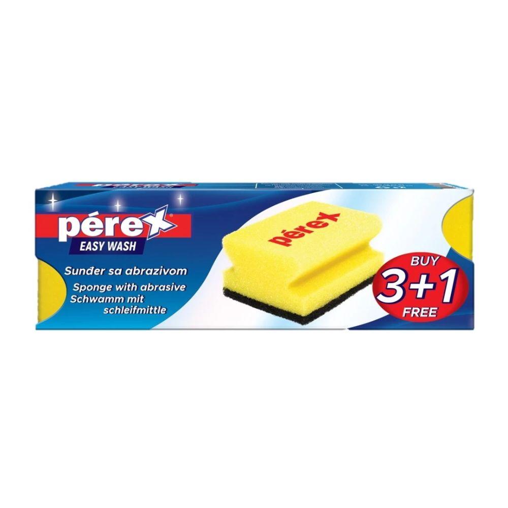 Perex sunđer za posuđe abrazivni 3+1 kom