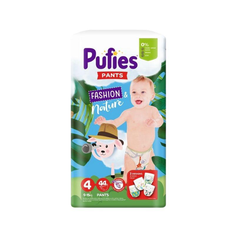 Pufies Fashion & Nature Pants Maxi – pelene gaćice, veličina 4 (9–15 kg), 44 komada
