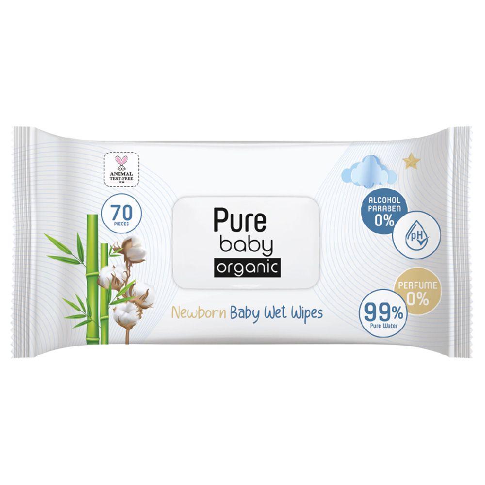 Purebaby Alcohol & Paraben Free Wet Wipes – 70 kom, Bela