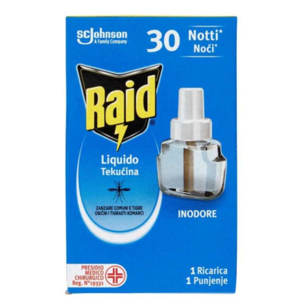 Raid tečnost za električni aparat protiv komaraca 30 noći, 21 ml – zaštita prostora do 30 m²