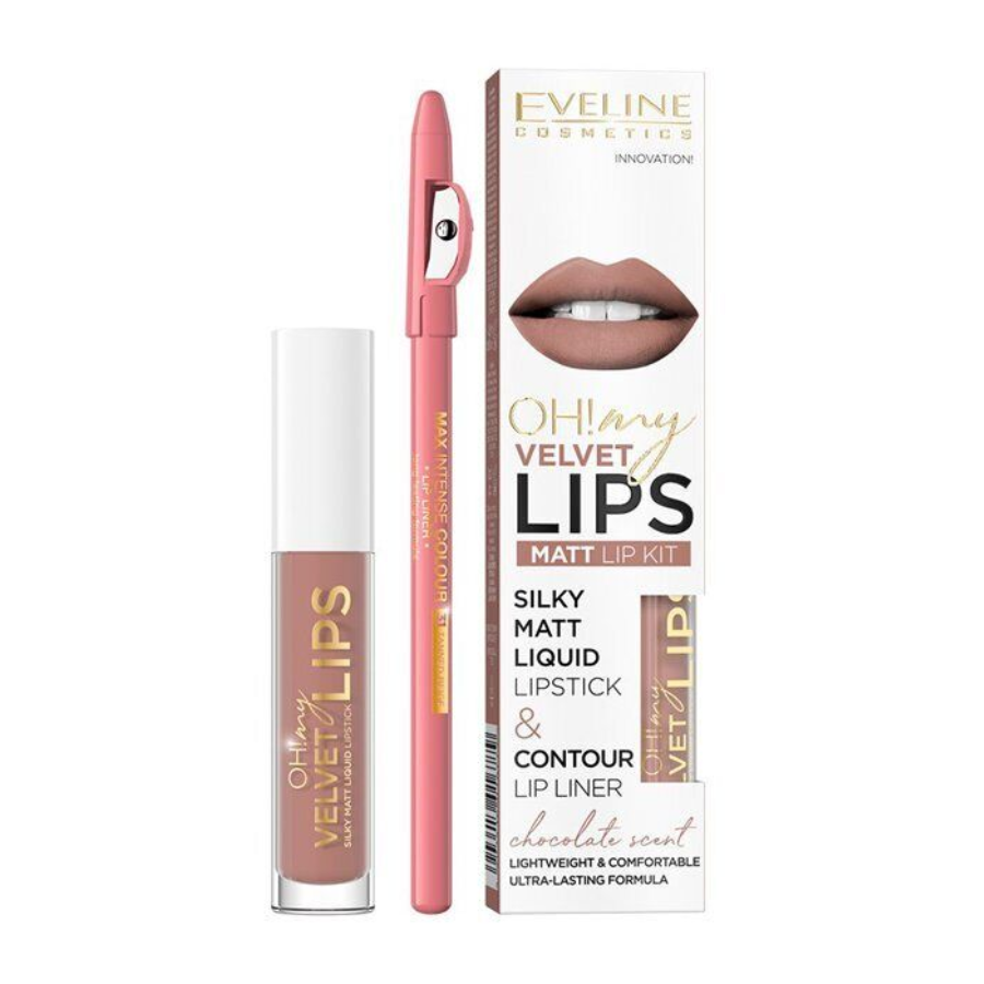 Ruž za usne mat tečni i olovka za usne Oh! my Lips 11 Cookie Milkshake, Eveline