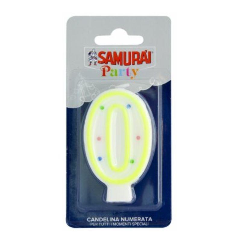 Samurai rođendanska svećica broj 0