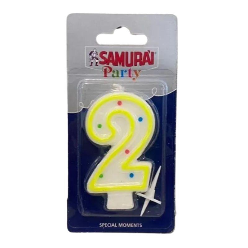 Samurai rođendanska svećica broj 2