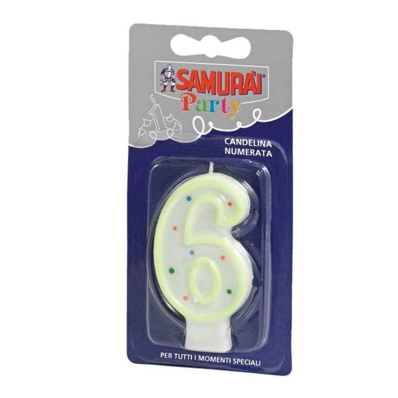 Samurai rođendanska svećica broj 6