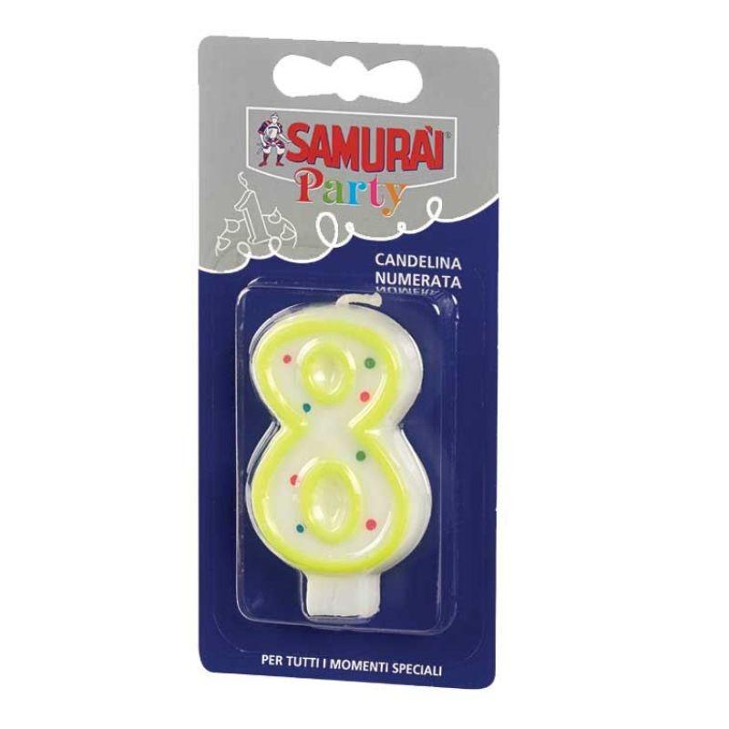 Samurai rođendanska svećica broj 8