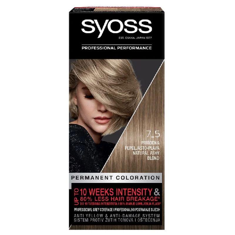 Syoss boja za kosu 7-5 Prirodno Pepeljasto Plava