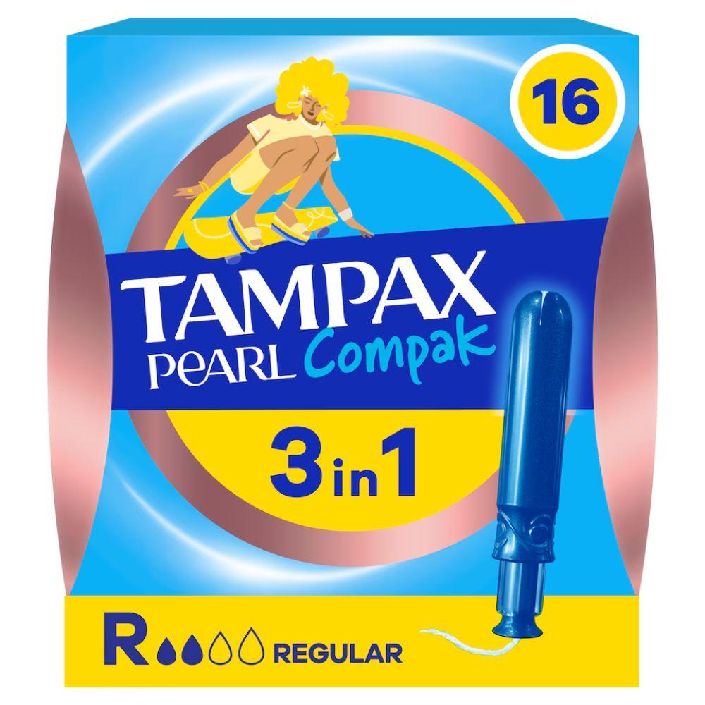 Tampax Compak Pearl Regular tamponi sa aplikatorom – 16 kom